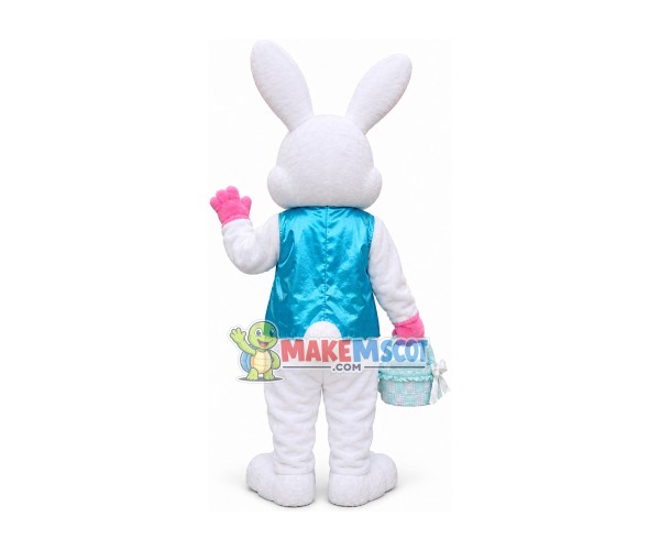Halloween Shy Bunny Carrying Basket Mascot Costume