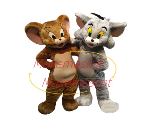 Fashion Cartoon Tom & Jerry Mascot Costume Fashion Cartoon Tom & Jerry Mascot Costume
