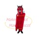 Hideous Face Demon With Red Cloak Mascot Costume Hideous Face Demon With Red Cloak Mascot Costume