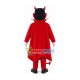 Hideous Face Demon With Red Cloak Mascot Costume Hideous Face Demon With Red Cloak Mascot Costume