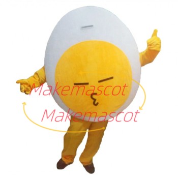 Half Boiled Egg Cartoon Mascot Costume