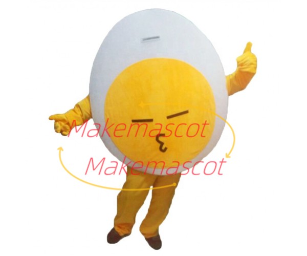 Half Boiled Egg Cartoon Mascot Costume