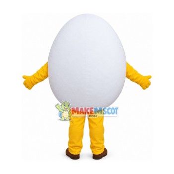 Half Boiled Egg Cartoon Mascot Costume Half Boiled Egg Cartoon Mascot Costume