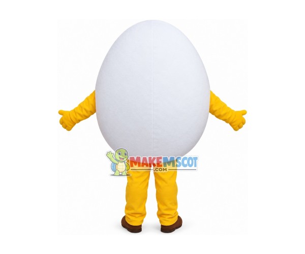 Half Boiled Egg Cartoon Mascot Costume Half Boiled Egg Cartoon Mascot Costume