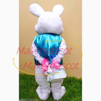 Halloween Shy Bunny Carrying Basket Mascot Costume Halloween Shy Bunny Carrying Basket Mascot Costume