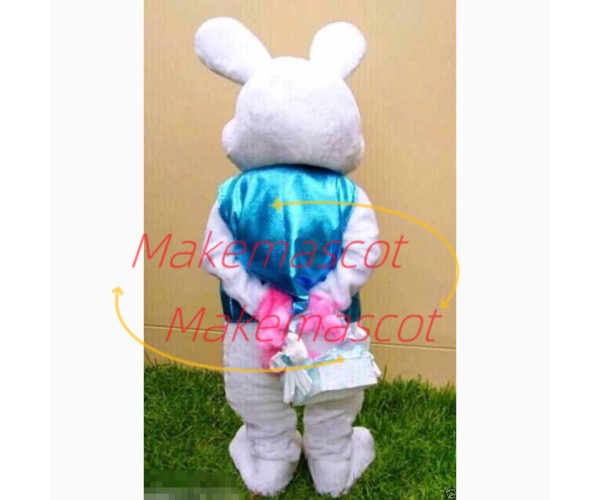 Halloween Shy Bunny Carrying Basket Mascot Costume Halloween Shy Bunny Carrying Basket Mascot Costume