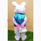 Halloween Shy Bunny Carrying Basket Mascot Costume Halloween Shy Bunny Carrying Basket Mascot Costume