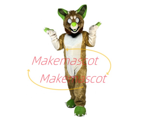 Scary Look The Brown Wild Wolf Mascot Costume