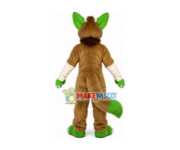 Scary Look The Brown Wild Wolf Mascot Costume
