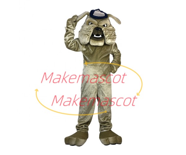 Crumpled Face The Powerful Bulldog Mascot Costume Crumpled Face The Powerful Bulldog Mascot Costume