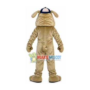 Crumpled Face The Powerful Bulldog Mascot Costume