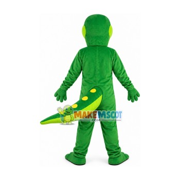 Green Lizard With Stout Tail Mascot Costume
