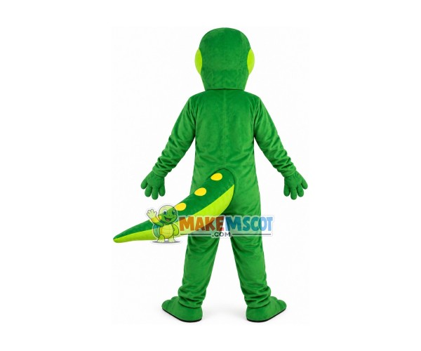 Green Lizard With Stout Tail Mascot Costume Green Lizard With Stout Tail Mascot Costume