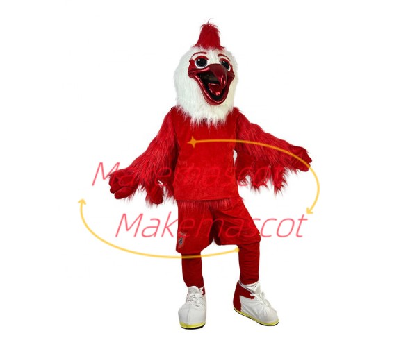 Forceful The Hairy Red Rooster Mascot Costume