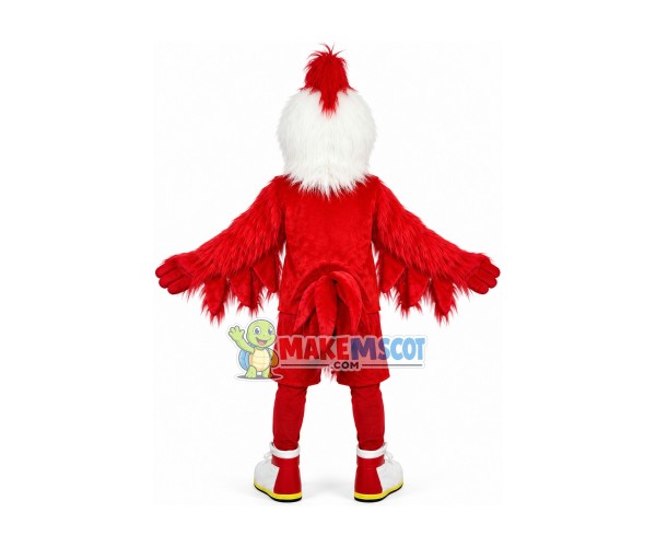 Forceful The Hairy Red Rooster Mascot Costume Forceful The Hairy Red Rooster Mascot Costume