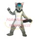 Adult Size Vigilant Gray Wolf Dog Mascot Costume Adult Size Vigilant Gray Wolf Dog Mascot Costume