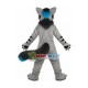 Adult Size Vigilant Gray Wolf Dog Mascot Costume Adult Size Vigilant Gray Wolf Dog Mascot Costume