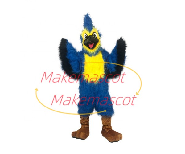 Adult Style Blue Long Wool Bird Mascot Costume Adult Style Blue Long Wool Bird Mascot Costume