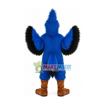 Adult Style Blue Long Wool Bird Mascot Costume Adult Style Blue Long Wool Bird Mascot Costume