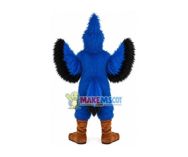 Adult Style Blue Long Wool Bird Mascot Costume Adult Style Blue Long Wool Bird Mascot Costume