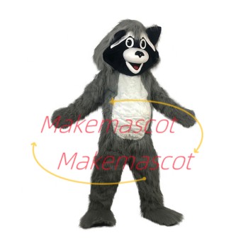 Cheerful Playing The Furry Raccoon Mascot Costume