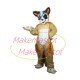 Pleased Brown Wolf With Smooth Fur Mascot Costume Pleased Brown Wolf With Smooth Fur Mascot Costume