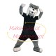Fierce Bulldog With Black Sports Suit Mascot Costume Fierce Bulldog With Black Sports Suit Mascot Costume