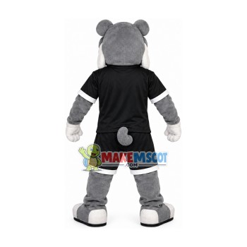 Fierce Bulldog With Black Sports Suit Mascot Costume