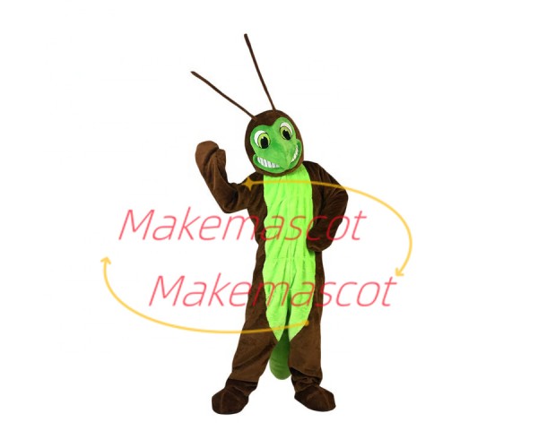 Kind Smiling Brown & Green Ant Mascot Costume Kind Smiling Brown & Green Ant Mascot Costume