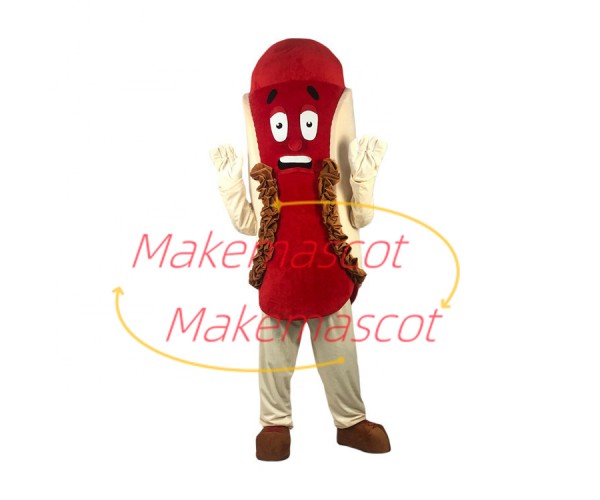 Slice of Pancake With Sausage Mascot Costume Slice of Pancake With Sausage Mascot Costume