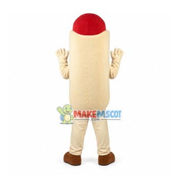 Slice of Pancake With Sausage Mascot Costume Slice of Pancake With Sausage Mascot Costume