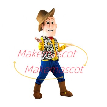 Optimistic Cowboy Woody Cartoon Mascot Costume Optimistic Cowboy Woody Cartoon Mascot Costume