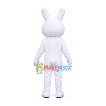 Star-eyed Crying White Bunny Mascot Costume Star-eyed Crying White Bunny Mascot Costume