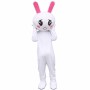 Star-eyed Crying White Bunny Mascot Costume