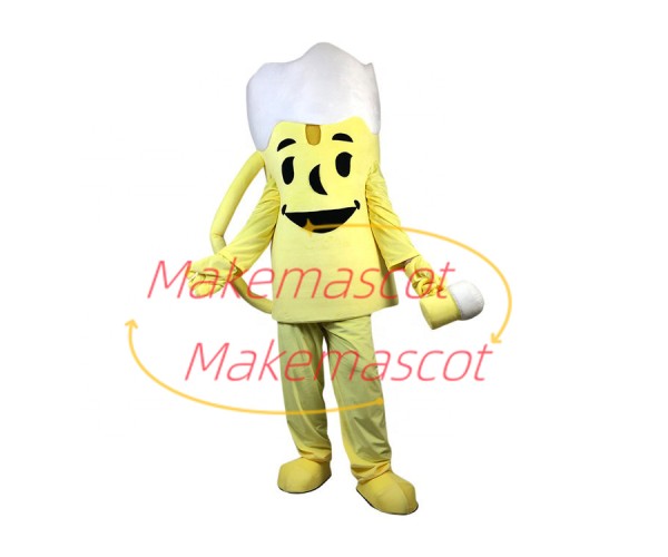 Overflowing Beer Glass Cartoon Mascot Costume Overflowing Beer Glass Cartoon Mascot Costume