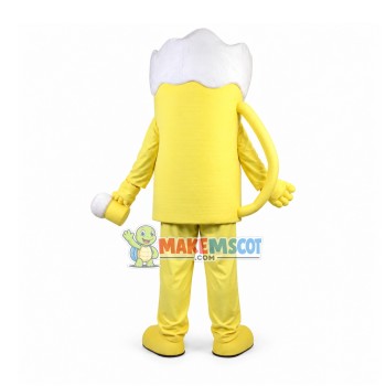 Overflowing Beer Glass Cartoon Mascot Costume Overflowing Beer Glass Cartoon Mascot Costume