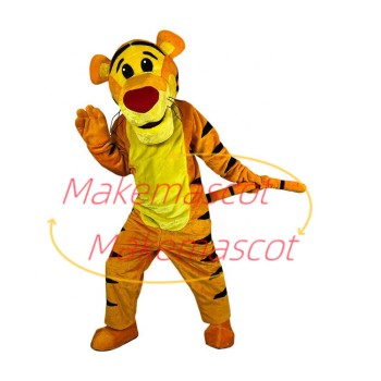 Reckless The Jumping Tiger Cartoon Mascot Costume