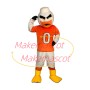 Seriously Thinking White Sports Duck Mascot Costume