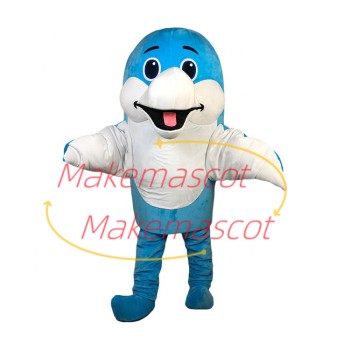 Walking Version of Cute Dolphin Mascot Costume Walking Version of Cute Dolphin Mascot Costume
