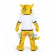 Vigorous Yellow Leopard of College Mascot Costume Vigorous Yellow Leopard of College Mascot Costume