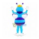 Fashionable Waiting Model Blue Bee Mascot Costume Fashionable Waiting Model Blue Bee Mascot Costume