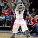 Sturdy College Gray Dog With Collar Mascot Costume Sturdy College Gray Dog With Collar Mascot Costume