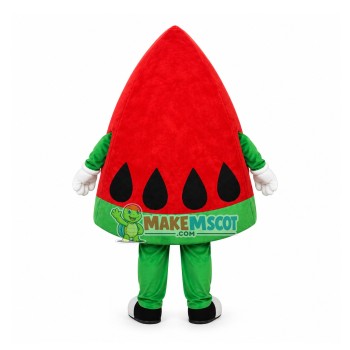 Slice of Juicy Red Watermelon Cartoon Mascot Costume Slice of Juicy Red Watermelon Cartoon Mascot Costume