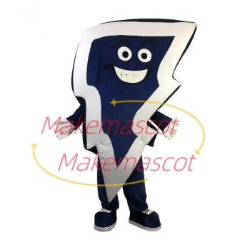 Blue Team Logo of Thunder Mascot Costume Blue Team Logo of Thunder Mascot Costume