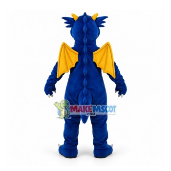 Jolly Blue & Yellow Flying Dragon Mascot Costume Jolly Blue & Yellow Flying Dragon Mascot Costume