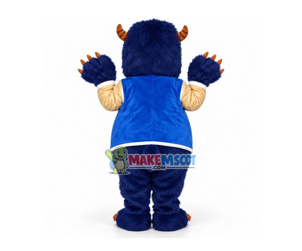 Furry Monster Sulley In The Uniform Mascot Costume