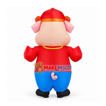 Inflatable Smiley Lucky Pig Mascot Costume Inflatable Smiley Lucky Pig Mascot Costume