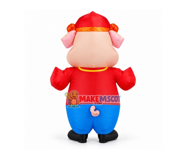Inflatable Smiley Lucky Pig Mascot Costume Inflatable Smiley Lucky Pig Mascot Costume