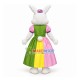 Easter Bunny Wearing Palace Dress Mascot Costume Easter Bunny Wearing Palace Dress Mascot Costume