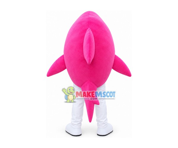 Rose Pink Cartoon Shark Mascot Costume Rose Pink Cartoon Shark Mascot Costume
